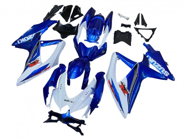 Purchase 2008-2010 Blue White Red Suzuki GSXR 600 / GSXR 750 Motorcycle Fairing Kits UK