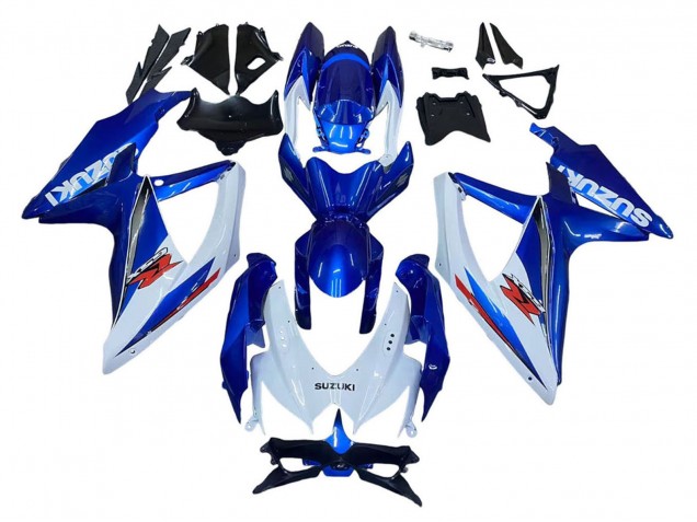 Purchase 2008-2010 Blue White Red Suzuki GSXR 600 / GSXR 750 Motorcycle Fairing Kits UK
