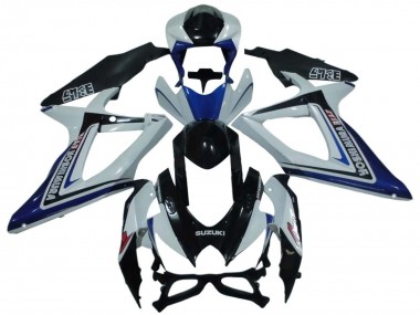 Purchase 2008-2010 White Blue Glossy Black Alstare Suzuki GSXR 600 / GSXR 750 Motorcycle Fairings UK