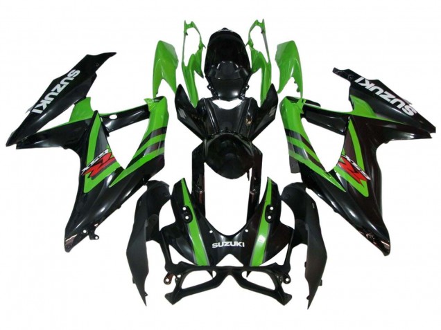 Purchase 2008-2010 Green Glossy Black Suzuki GSXR 600 / GSXR 750 Motorcycle Fairings UK
