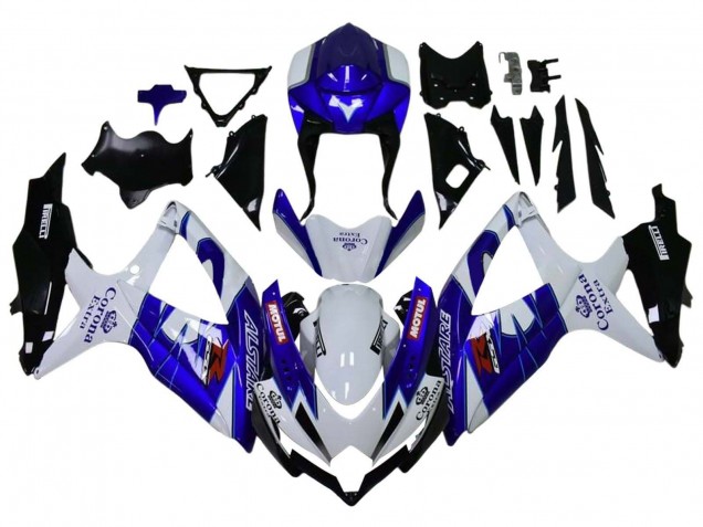 Purchase 2008-2010 White Blue Matte Black Red Motul Suzuki GSXR 600 / GSXR 750 Motorcycle Fairings UK