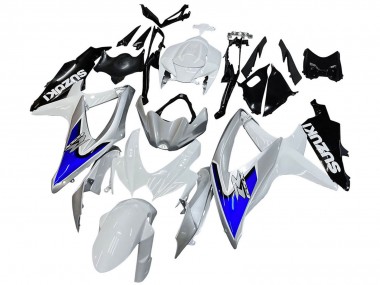 Purchase 2008-2010 White Silver Blue Black Suzuki GSXR 600 / GSXR 750 Motorcycle Fairings UK