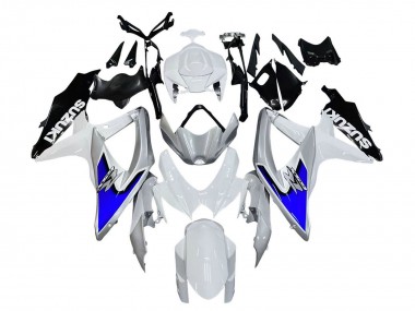 Purchase 2008-2010 White Silver Blue Black Suzuki GSXR 600 / GSXR 750 Motorcycle Fairings UK