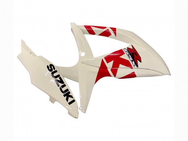 Purchase 2008-2010 Cream White Red Black Suzuki GSXR 600 / GSXR 750 Motorcycle Fairings UK