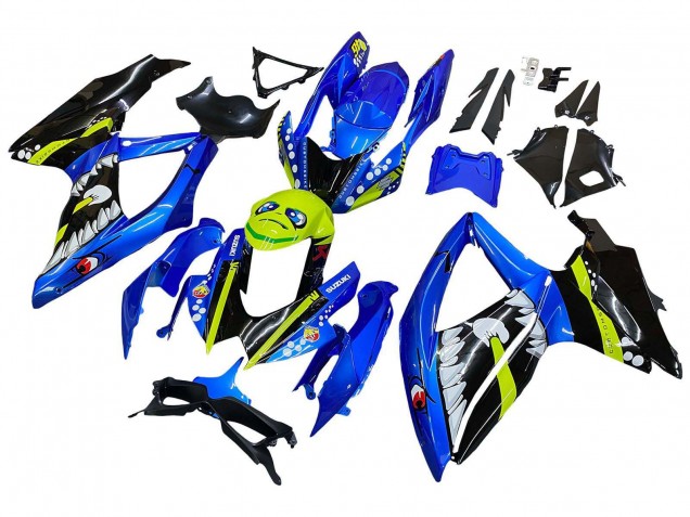 Purchase 2008-2010 Blue Fluorescent Green Shark Suzuki GSXR 600 / GSXR 750 Motorcycle Fairings UK