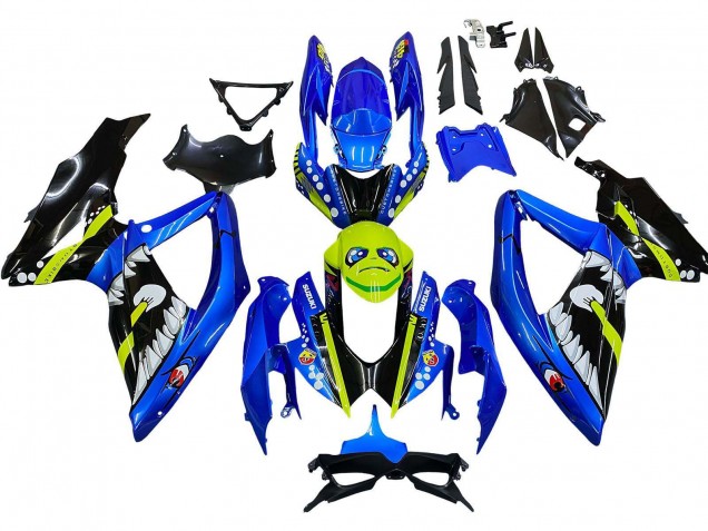 Purchase 2008-2010 Blue Fluorescent Green Shark Suzuki GSXR 600 / GSXR 750 Motorcycle Fairings UK