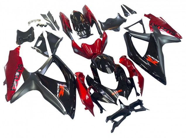 Purchase 2008-2010 Red Glossy Black Suzuki GSXR 600 / GSXR 750 Motorcycle Fairing UK
