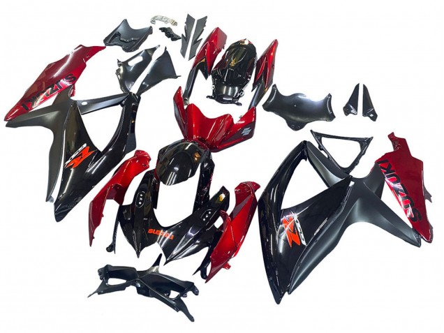 Purchase 2008-2010 Red Glossy Black Suzuki GSXR 600 / GSXR 750 Motorcycle Fairing UK
