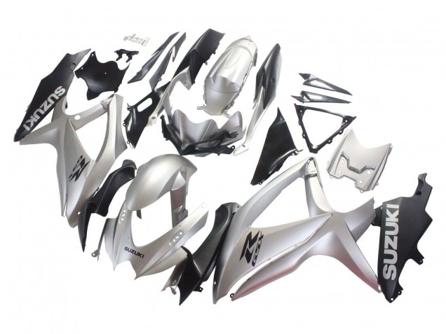 Purchase 2008-2010 Silver Matte Black Suzuki GSXR 600 / GSXR 750 Motorcycle Fairings UK
