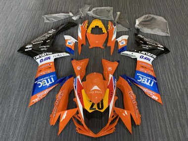 Purchase 2008-2010 Orange Blue White Black ITEC Suzuki GSXR 600 / GSXR 750 Motorcycle Fairings UK