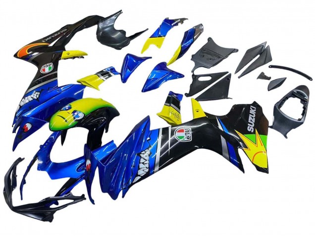 Purchase 2011-2024 Blue Yellow Suzuki GSXR 600 / GSXR 750 Motorcycle Fairings UK
