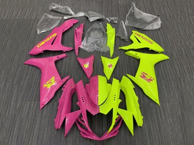 Purchase 2011-2024 Pink Yellow Split Suzuki GSXR 600 / GSXR 750 Motorcycle Fairings UK