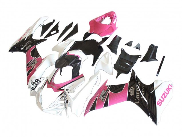 Purchase 2011-2024 White Pink Black Corona Suzuki GSXR 600 / GSXR 750 Motorcycle Fairings UK