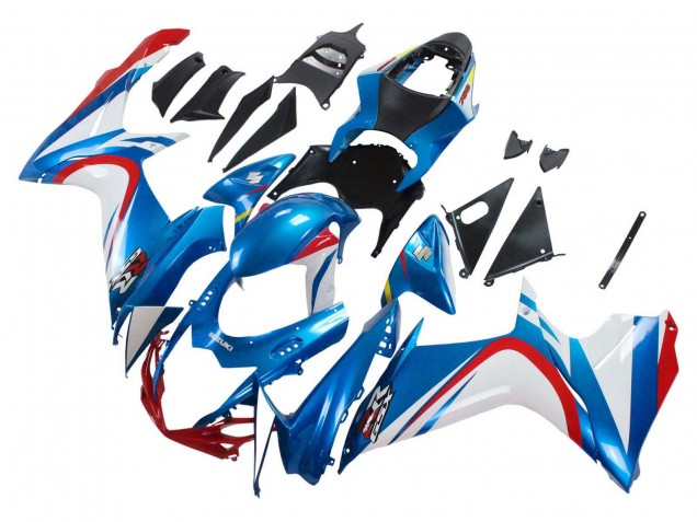 Purchase 2011-2024 Blue White Red Suzuki GSXR 600 / GSXR 750 Motorcycle Fairings UK