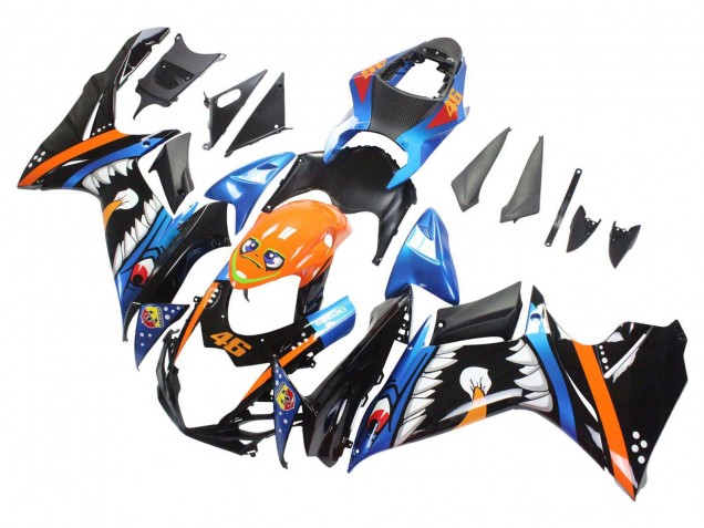 Purchase 2011-2024 Light Blue Orange Black White Shark 46 Suzuki GSXR 600 / GSXR 750 Motorcycle Fairings UK