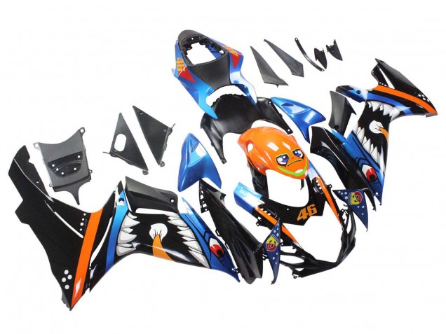 Purchase 2011-2024 Light Blue Orange Black White Shark 46 Suzuki GSXR 600 / GSXR 750 Motorcycle Fairings UK