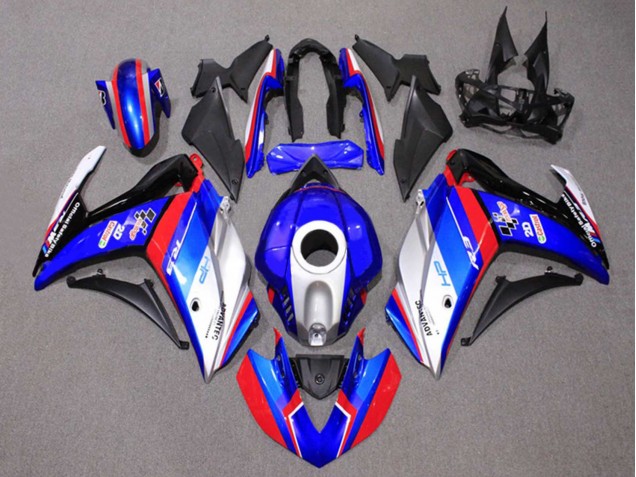 Purchase 2015-2018 Blue Silver Red Black Castrol Yamaha YZF R3/R25 Motorcycle Fairings UK