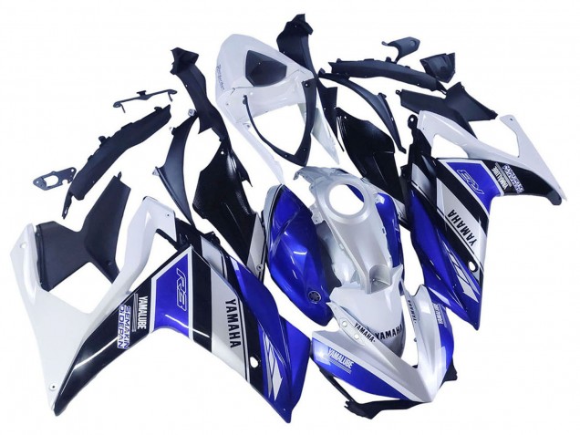 Purchase 2015-2018 White Blue Black Yamalube Yamaha YZF R3/R25 Motorcycle Fairings UK