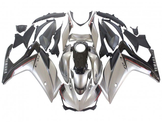 Purchase 2015-2018 Silver Black Yamaha YZF R3/R25 Motorcycle Fairings UK