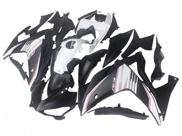 Purchase 2015-2018 White Red Matte Black Yamaha YZF R3/R25 Motorcycle Fairing UK
