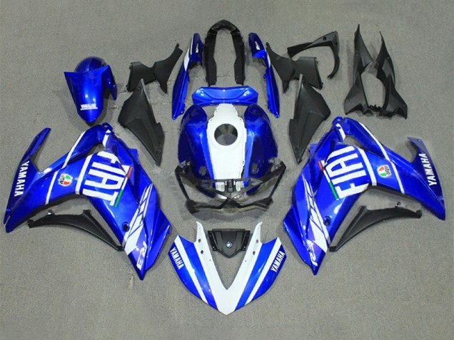 Purchase 2015-2018 Blue White Fiat Yamaha YZF R3/R25 Motorcycle Fairings UK