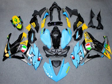 Purchase 2015-2018 Light Blue Yellow Silver Black Yamaha YZF R3/R25 Motorcycle Fairings UK