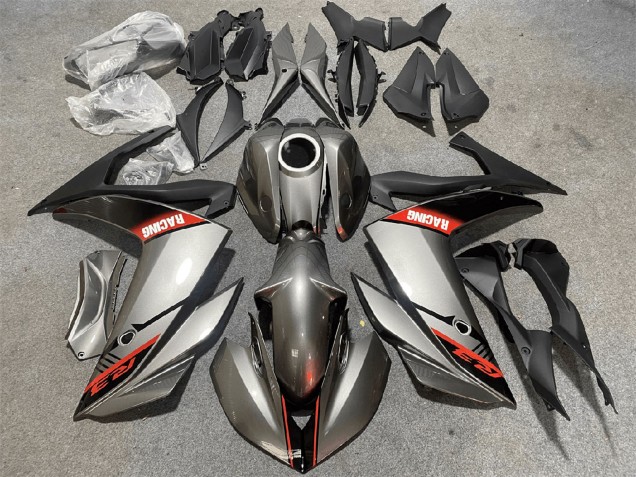 Purchase 2015-2018 Silver Red Black Racing Yamaha YZF R3/R25 Motorcycle Fairings UK