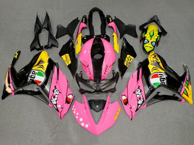 Purchase 2015-2018 Pink Yellow Black Shark 46 Yamaha YZF R3/R25 Motorcycle Fairings UK
