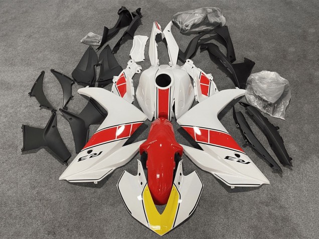 Purchase 2015-2018 White Red Black Yamaha YZF R3/R25 Motorcycle Fairings UK