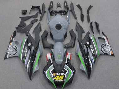 Purchase 2015-2018 Nardo Grey Green Black ENEOS Monster 46 Yamaha YZF R3/R25 Motorcycle Fairings UK