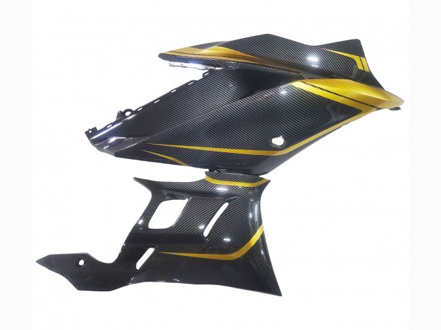 Purchase 2019-2021 Black Gloden Carbon Fiber Yamaha YZF R3/R25 Motorcycle Fairings UK Purchase 2019-2021 Black Gloden Carbon Fiber Yamaha YZF R3/R25 Motorcycle Fairings UK