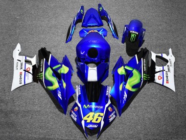 Purchase 2019-2021 Black Silver Blue Yamaha YZF R3/R25 Motorcycle Fairings UK