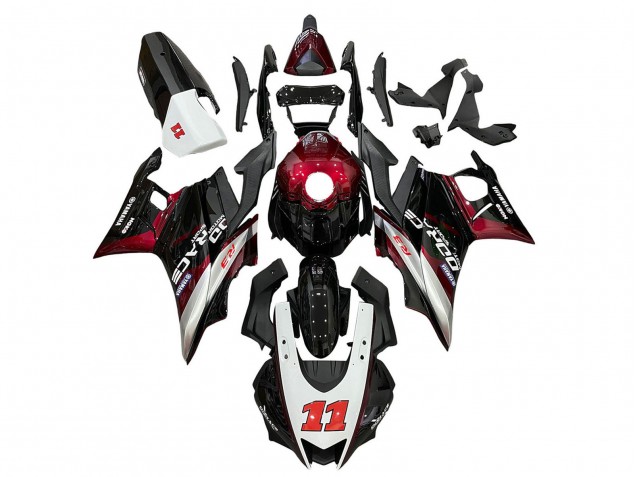 Purchase 2019-2021 White Red Black 11 Yamaha YZF R3/R25 Motorcycle Fairings UK