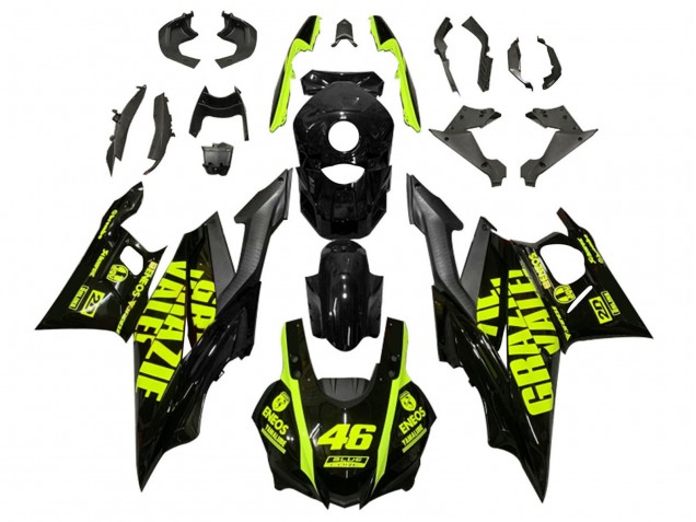 Purchase 2019-2021 Black Neon Yellow 46 Yamaha YZF R3/R25 Motorcycle Fairings UK
