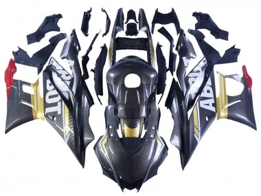 Purchase 2022-2024 Black Gold ABBOT Yamaha YZF R3/R25 Motorcycle Fairings UK