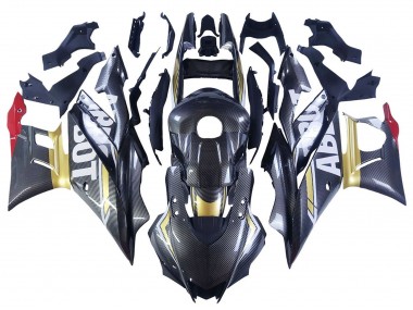 Purchase 2022-2024 Black Gold ABBOT Yamaha YZF R3/R25 Motorcycle Fairings UK