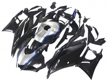 Purchase 2022-2024 Black Carbon Fiber Style Silver Blue Yamaha YZF R3/R25 Motorcycle Fairings UK