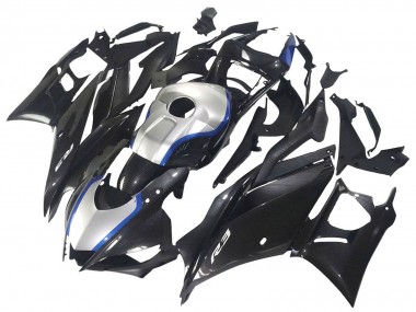 Purchase 2022-2024 Black Carbon Fiber Style Silver Blue Yamaha YZF R3/R25 Motorcycle Fairings UK