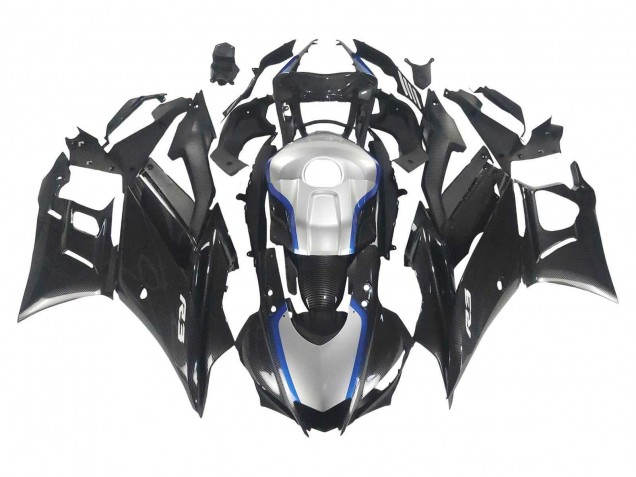 Purchase 2022-2024 Black Silver Blue Carbon Fiber Yamaha YZF R3/R25 Motorcycle Fairings UK Purchase 2022-2024 Black Silver Blue Carbon Fiber Yamaha YZF R3/R25 Motorcycle Fairings UK