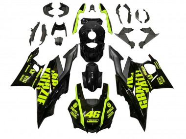 Purchase 2022-2024 Black Lime Green Yamaha YZF R3/R25 Motorcycle Fairings UK