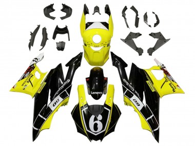 Purchase 2022-2024 Black Yellow Lenovo 6 Yamaha YZF R3/R25 Motorcycle Fairings UK