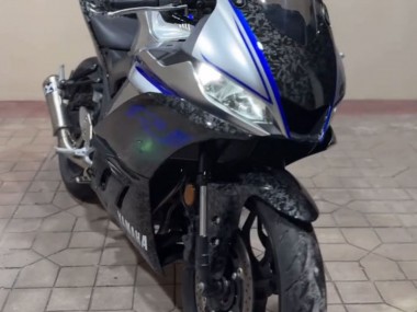 Purchase 2022-2024 Marble Black Silver Blue Forged Carbon Fiber Style Yamaha YZF R3/R25 Motorcycle Fairings UK