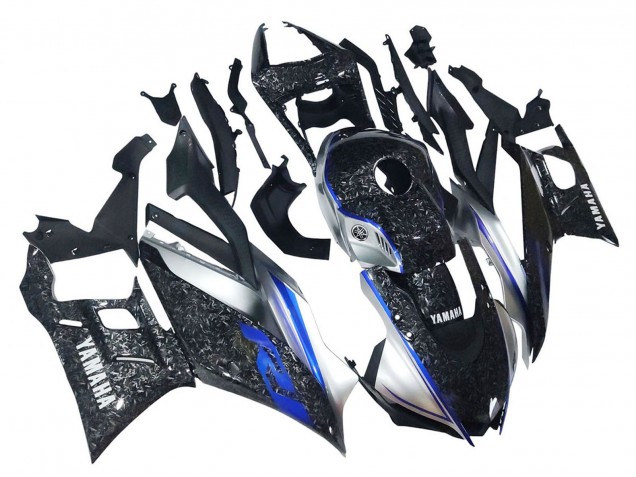 Purchase 2022-2024 Marble Black Blue Forged Carbon Fiber Yamaha YZF R3/R25 Motorcycle Fairings UK Purchase 2022-2024 Marble Black Blue Forged Carbon Fiber Yamaha YZF R3/R25 Motorcycle Fairings UK