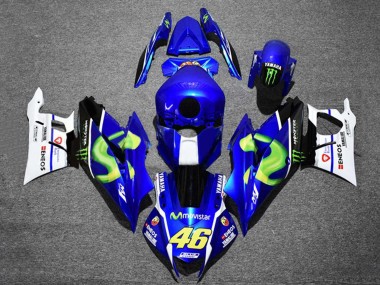 Purchase 2022-2024 Blue Black White Movistar Yamalube ENEOS 46 Yamaha YZF R3/R25 Motorcycle Fairings UK