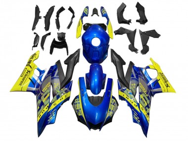 Purchase 2022-2024 Blue Yellow 93 Yamaha YZF R3/R25 Motorcycle Fairings UK