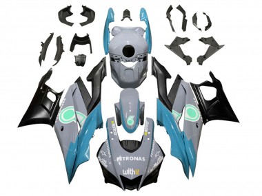 Purchase 2022-2024 Grey Blue Petronas Yamaha YZF R3/R25 Motorcycle Fairings UK