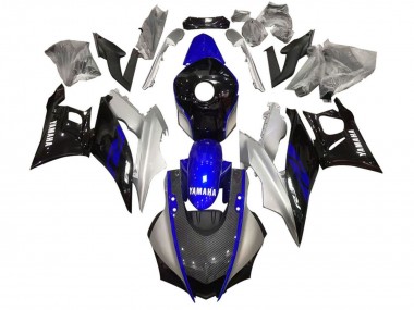 Purchase 2022-2024 Grey Black Blue Carbon Fiber Yamaha YZF R3/R25 Motorcycle Fairings UK