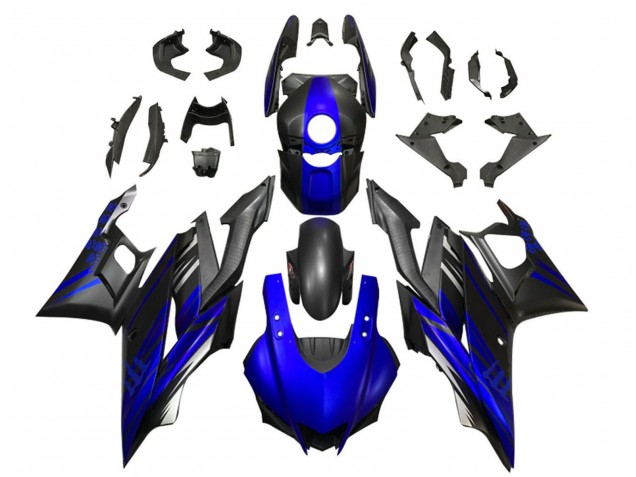 Purchase 2022-2024 Matte Black Blue Yamaha YZF R3/R25 Motorcycle Fairings UK