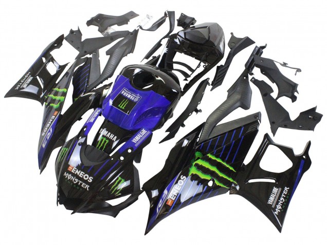 Purchase 2022-2024 Blue Black Monster Yamalube ENEOS Yamaha YZF R3/R25 Motorcycle Fairings UK