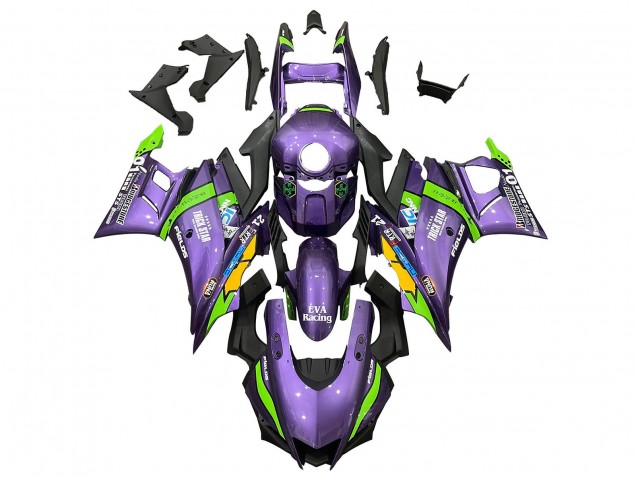 Purchase 2022-2024 Purple Green Trick Star EVA Racing 21 Yamaha YZF R3/R25 Motorcycle Fairings UK Purchase 2022-2024 Purple Green Trick Star EVA Racing 21 Yamaha YZF R3/R25 Motorcycle Fairings UK